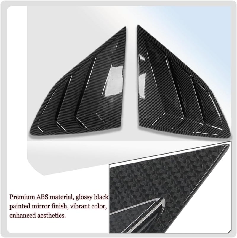 MUXEE 2Pcs Rear Side Window Louvers Air Vent Scoop Shades Cover Blinds Trim for Hyundai Tucson 2016 2017 20218 2019 2020 2021 - ABS Carbon Fiber Sport Interior Accessories（NOT FIT SEL Models） - Image 5